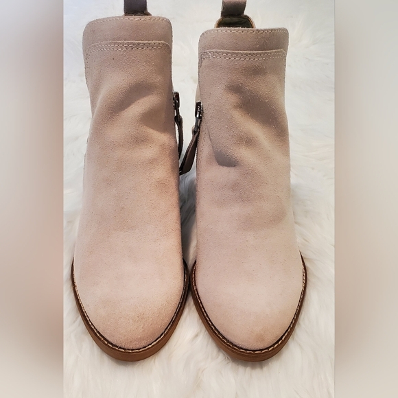 Sam Edelman Mathia Women's Tan Suede Ankle Boots With Stacked Heel Size 10 New - Picture 3 of 7